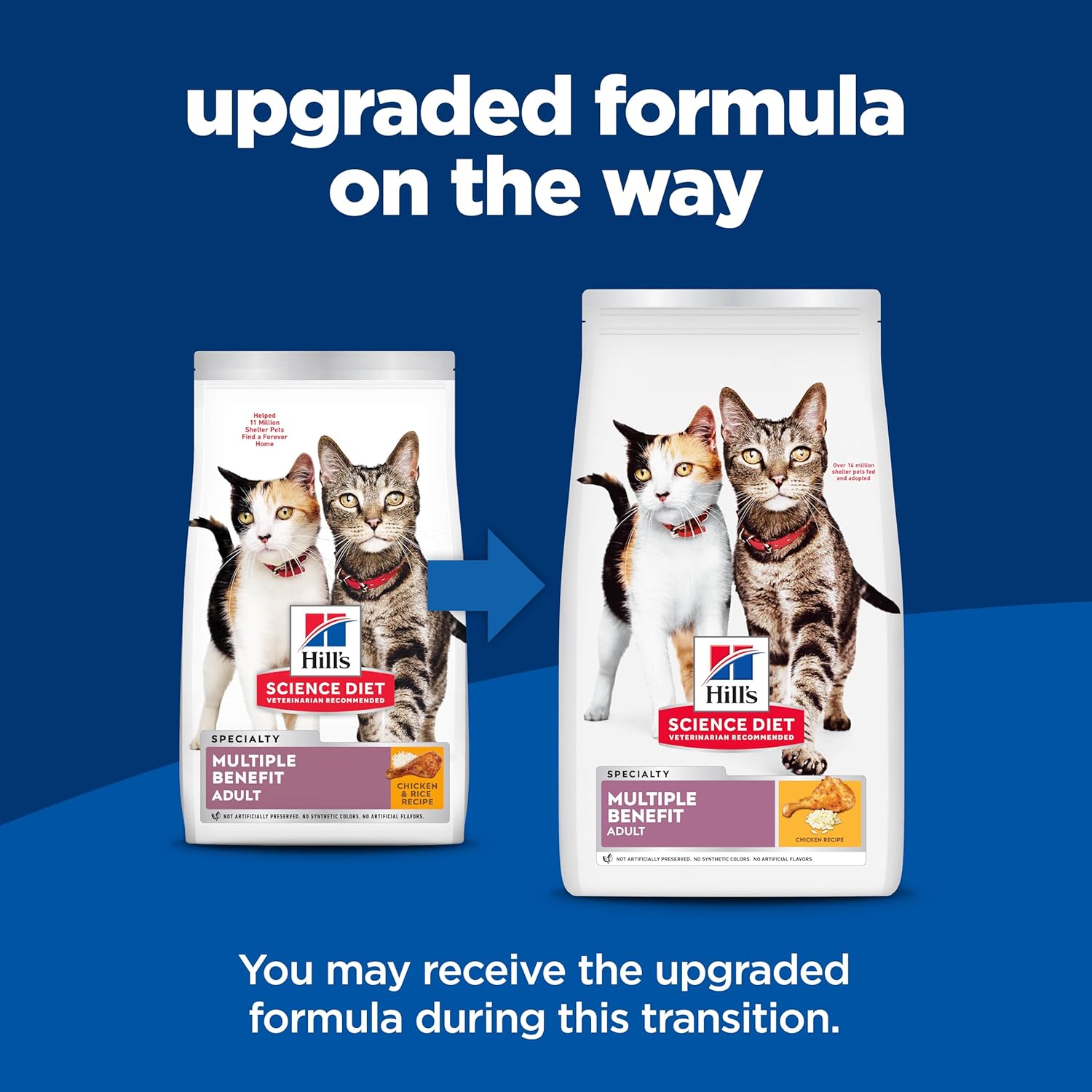 Hill's Science Diet Multi-Benefit, Adult 1-6, Multiple Benefit, Dry Cat Food, Chicken Recipe, 15.5 lb Bag1