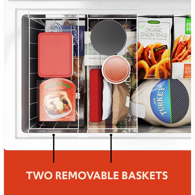 Hotpoint 6.9-Cu. Feet Manual Defrost Chest Freezer Convertible to Refrigerator ( White ) HCM7QWWW9_11zon