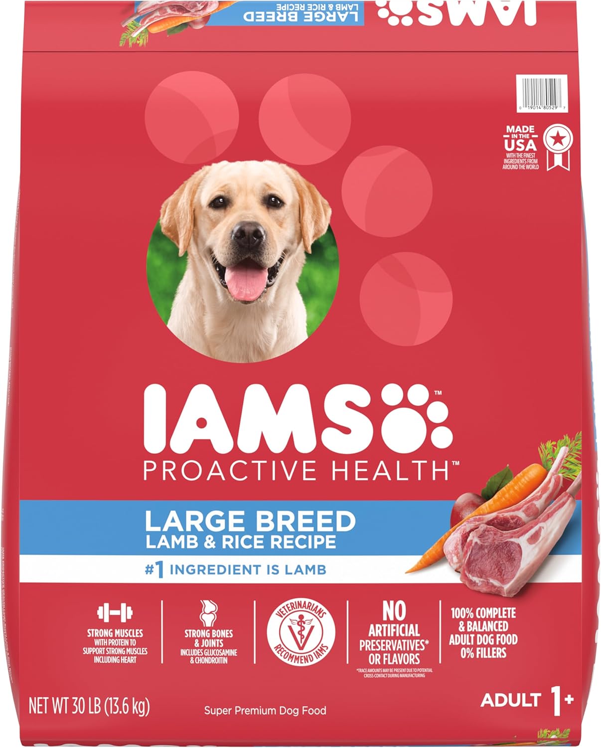 IAMS Large Breed Adult Dry Dog Food Lamb & Rice Recipe, 30 lb. Bag IAMS Large Breed Adult Dry Dog Food Lamb & Rice Recipe, 30 lb. Bag