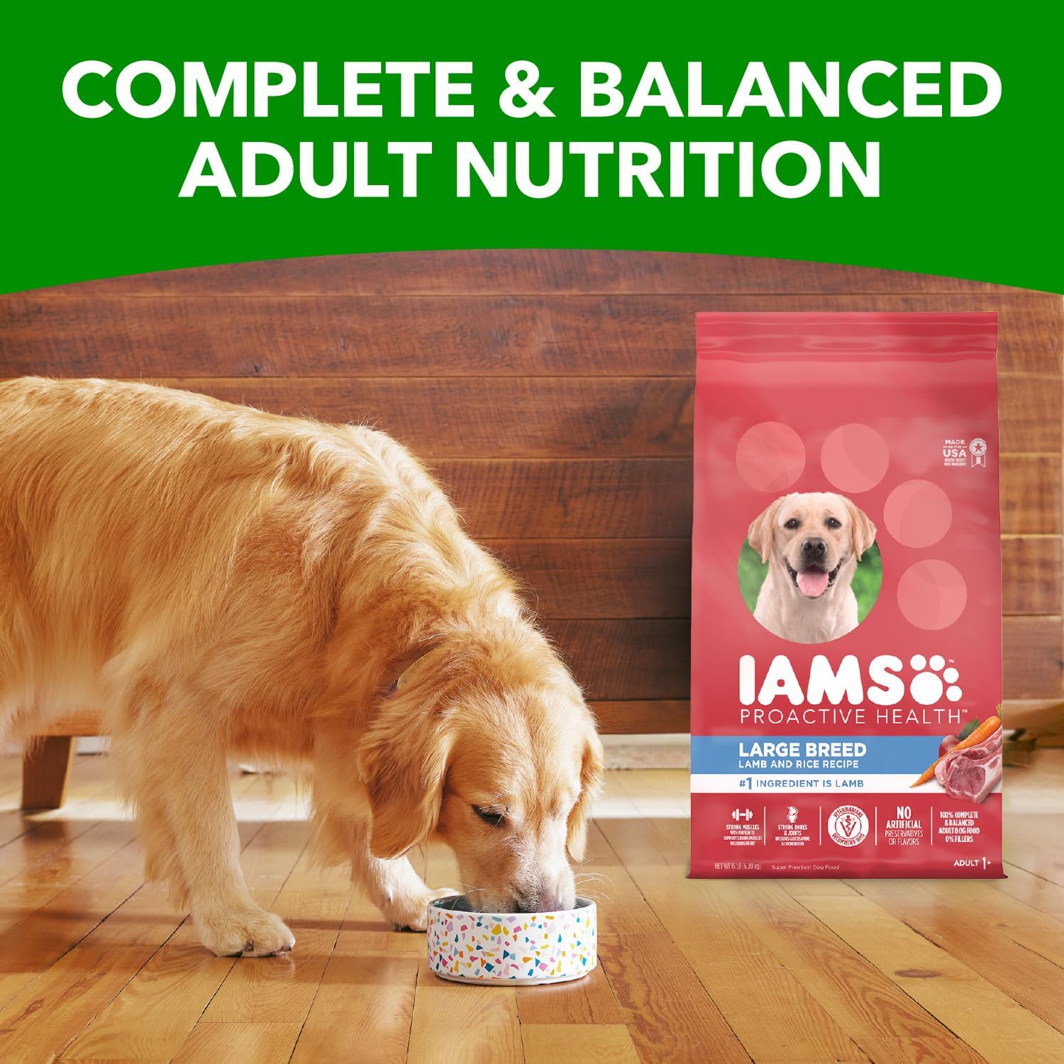 IAMS Large Breed Adult Dry Dog Food Lamb & Rice Recipe, 30 lb. Bag11