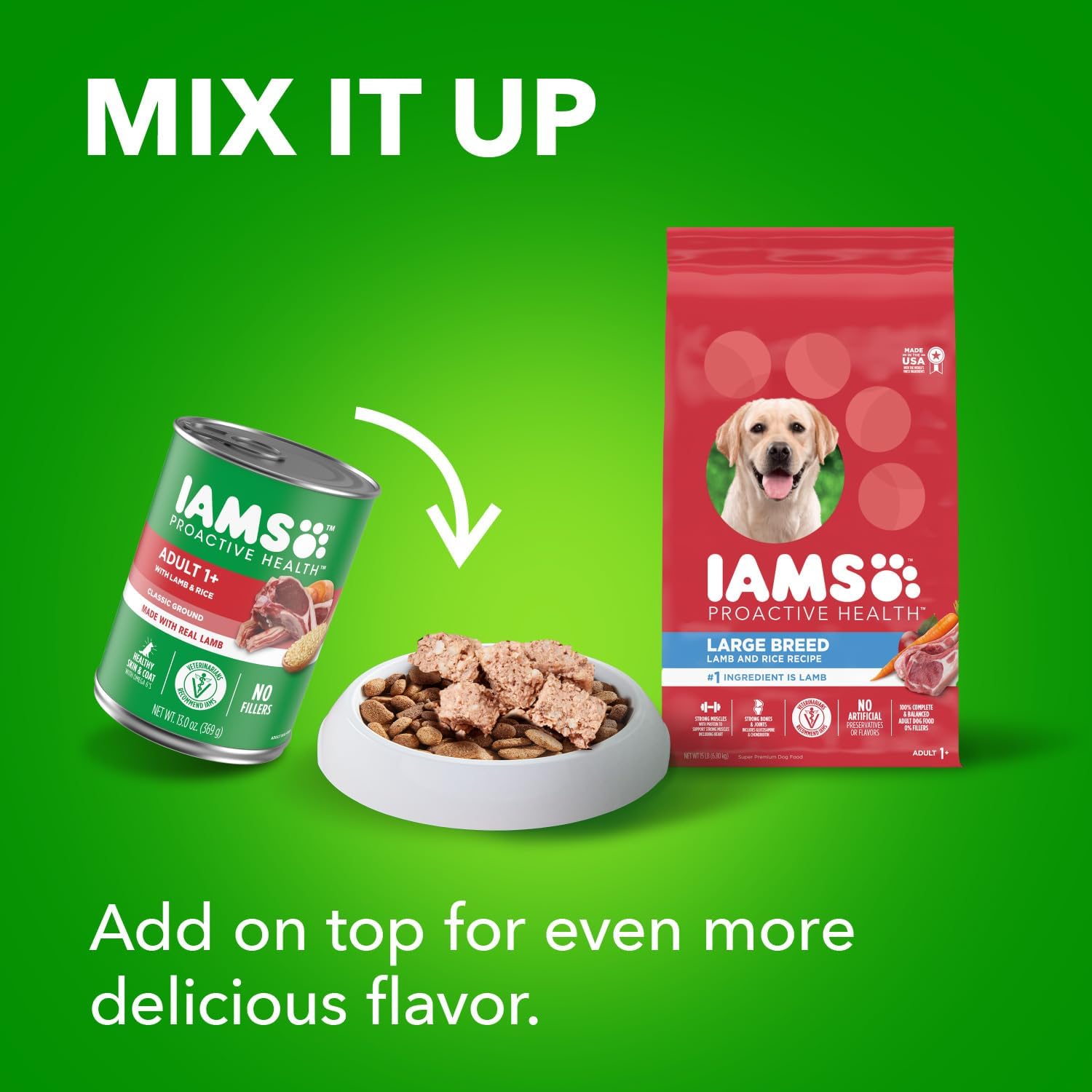 IAMS Large Breed Adult Dry Dog Food Lamb & Rice Recipe, 30 lb. Bag14