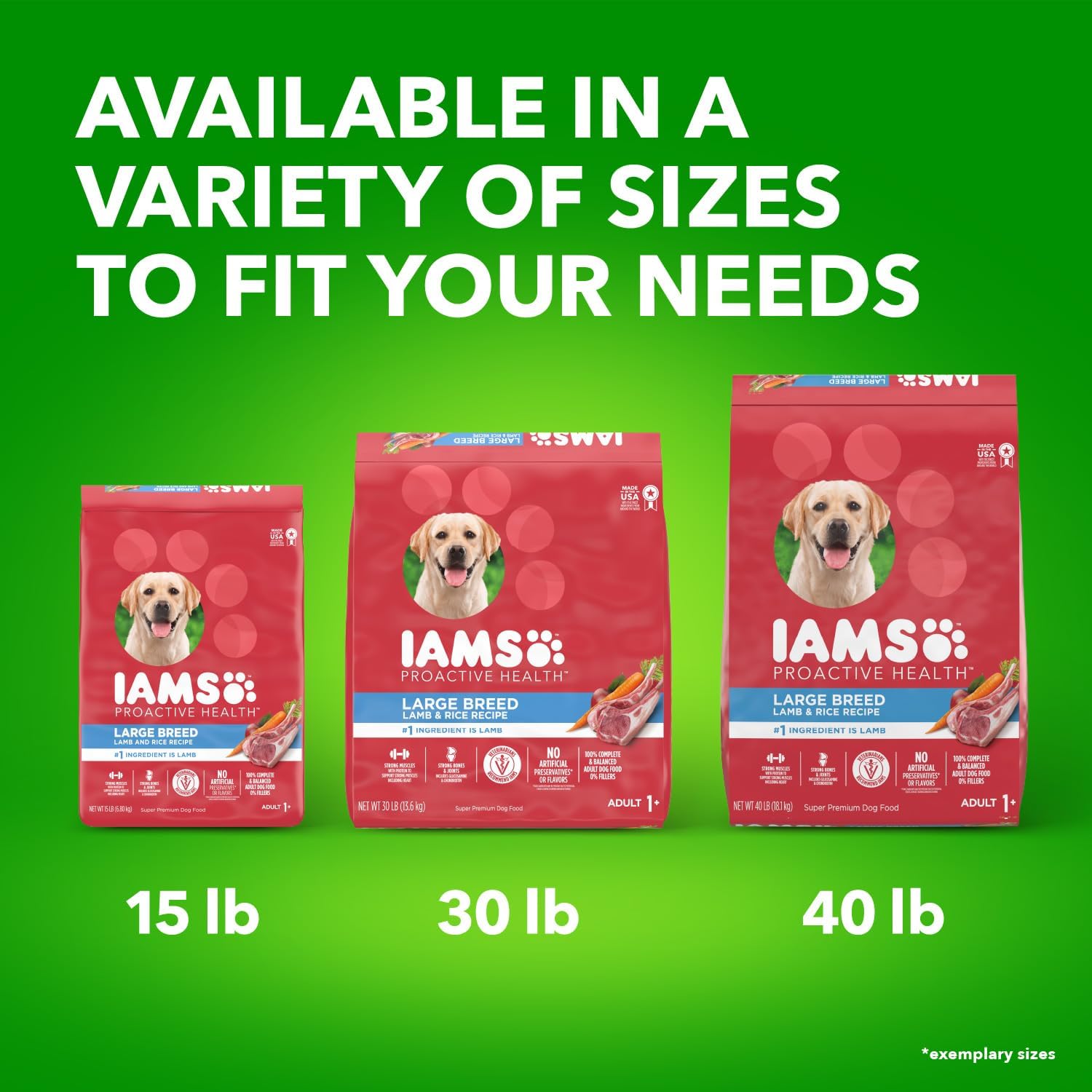 IAMS Large Breed Adult Dry Dog Food Lamb & Rice Recipe, 30 lb. Bag156