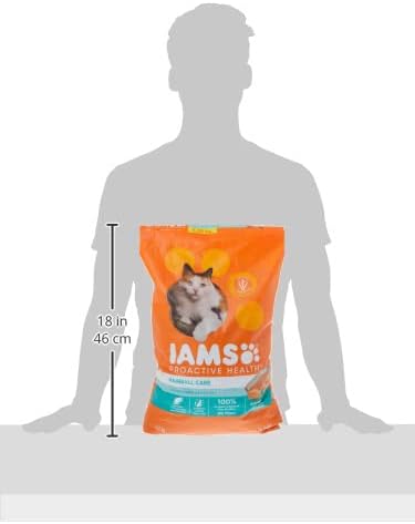IAMS PROACTIVE HEALTH Adult Hairball Care Dry Cat Food with Chicken and Salmon Cat Kibble, 16 lb. Bag6
