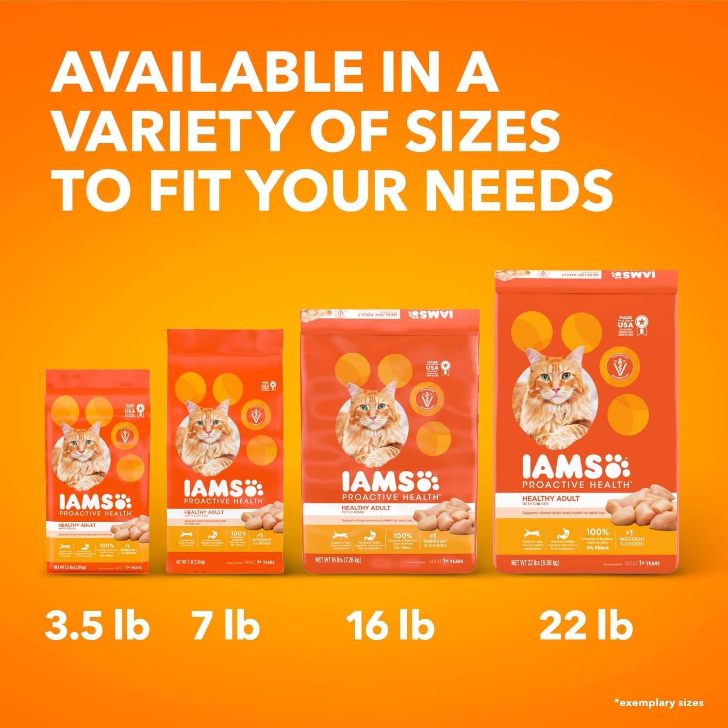 IAMS Proactive Health Healthy Adult Dry Cat Food with Chicken, 22 lb. Bag19