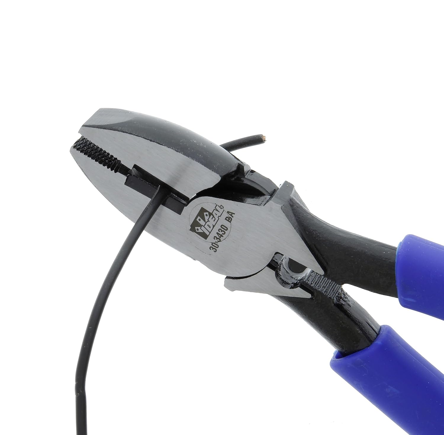 IDEAL Electrical 30-3430 Smart-Grip - 9.5 in., Linesman Plier with New England Nose, Crimping Die, Fish Tape Puller6