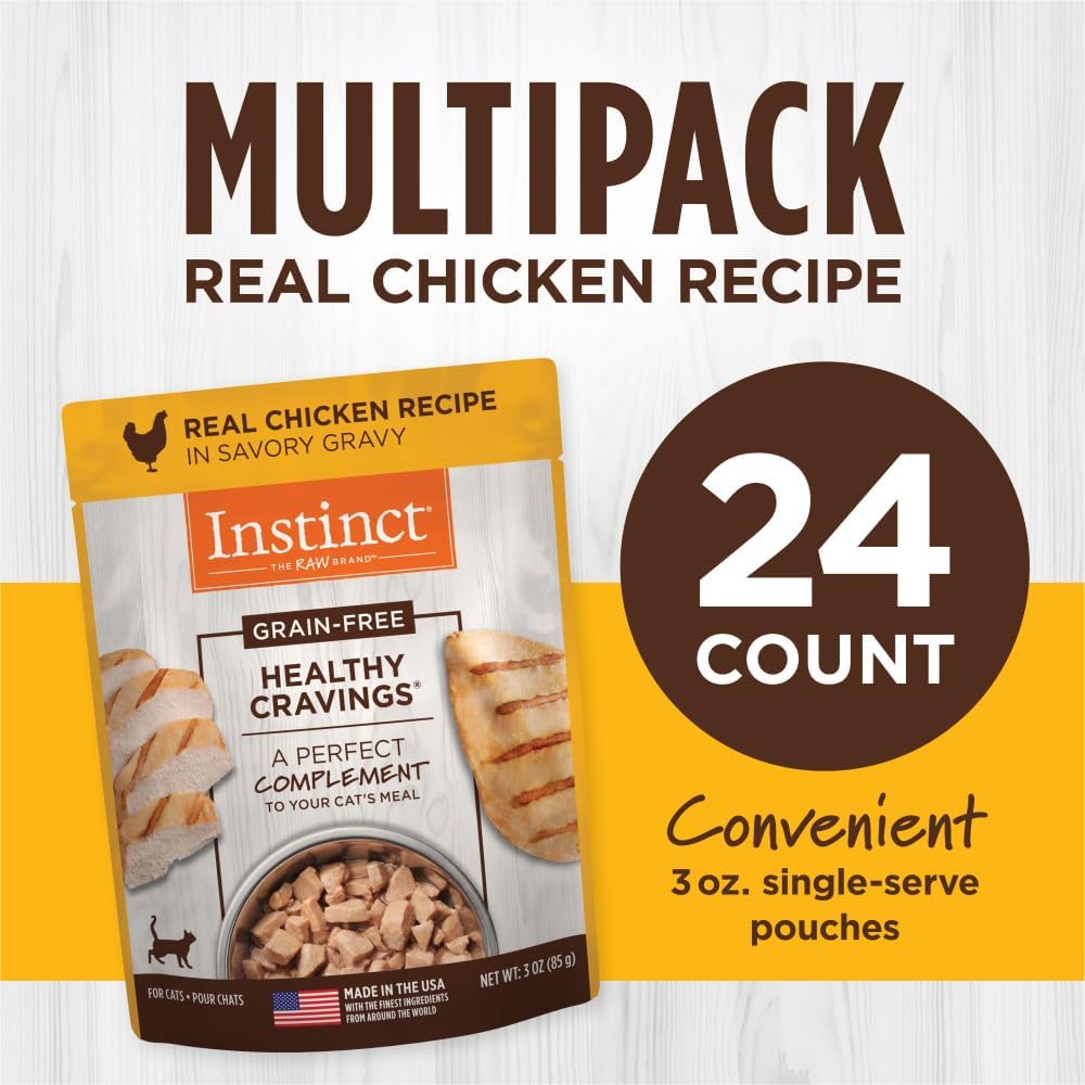 Instinct Healthy Cravings Grain Free Real Chicken Recipe Natural Wet Cat Food Topper by Nature's Variety, 3 Ounce (Pack of 24)7
