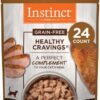 Instinct Healthy Cravings Natural Wet Cat Food Topper, Grain Free Recipe - Real Duck, 3 oz. Pouches (Pack of 24)