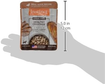 Instinct Healthy Cravings Natural Wet Cat Food Topper, Grain Free Recipe - Real Duck, 3 oz. Pouches (Pack of 24)3