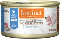 Instinct Limited Ingredient Diet Grain Free Real Turkey Recipe Natural Wet Canned Cat Food by Nature's Variety, 3 oz. Cans (Case of 24)