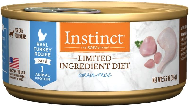 Instinct Limited Ingredient Diet Grain Free Real Turkey Recipe Natural Wet Canned Cat Food by Nature's Variety, 5.5 oz. Cans (Pack of 12) Instinct Limited Ingredient Diet Grain Free Real Turkey Recipe Natural Wet Canned Cat Food by Nature's Variety, 5.5 oz. Cans (Pack of 12)