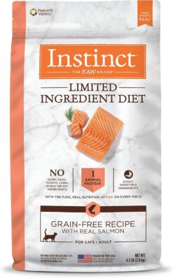 Instinct Limited Ingredient Diet, Natural Dry Cat Food, Grain Free Recipe - Real Salmon, 4.5 lb. Bag