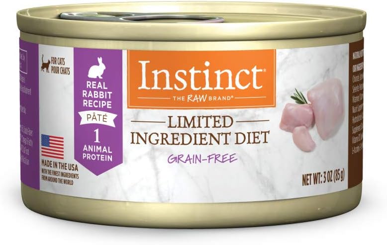 Instinct Limited Ingredient Diet, Natural Wet Cat Food, Grain Free Recipe - Real Rabbit, 3 oz. Cans (Pack of 24) Instinct Limited Ingredient Diet, Natural Wet Cat Food, Grain Free Recipe - Real Rabbit, 3 oz. Cans (Pack of 24)