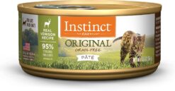 Instinct Original Grain Free Real Venison Recipe Natural Wet Canned Cat Food by Nature's Variety, 5.5 oz. Cans (pack of 12)