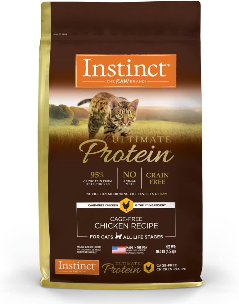 Instinct Ultimate Protein Grain Free Cage Free Chicken Recipe Natural Dry Cat Food, 10 lb. Bag Instinct Ultimate Protein Grain Free Cage Free Chicken Recipe Natural Dry Cat Food, 10 lb. Bag