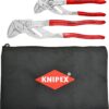 KNIPEX 2 Pc Pliers Wrench Set w/ Keeper Pouch, Red