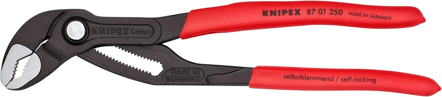 KNIPEX Tools - 3 Piece Cobra Set With Keeper Pouch (87 01 125, 87 01 250, 87 01 300, 9K 00 90 12 US) (9K0080122US)3