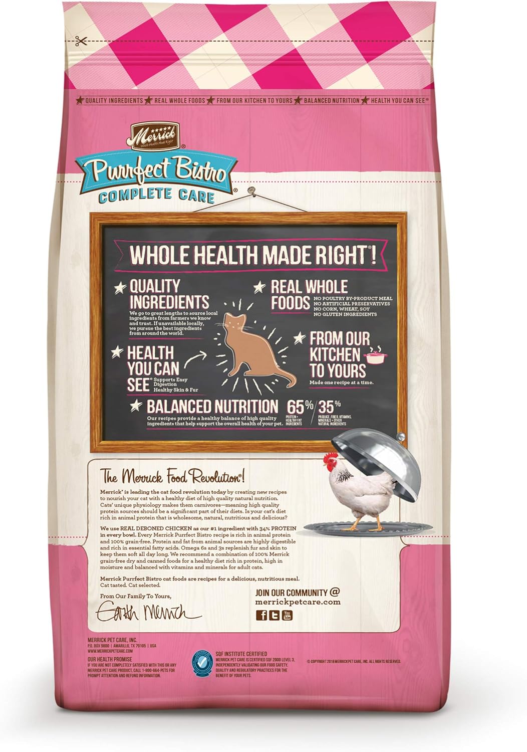 Merrick Purrfect Bistro Grain Free, Healthy, And Natural Dry Cat Food, Complete Care Sensitive Stomach Recipe - 12 lb. Bag4
