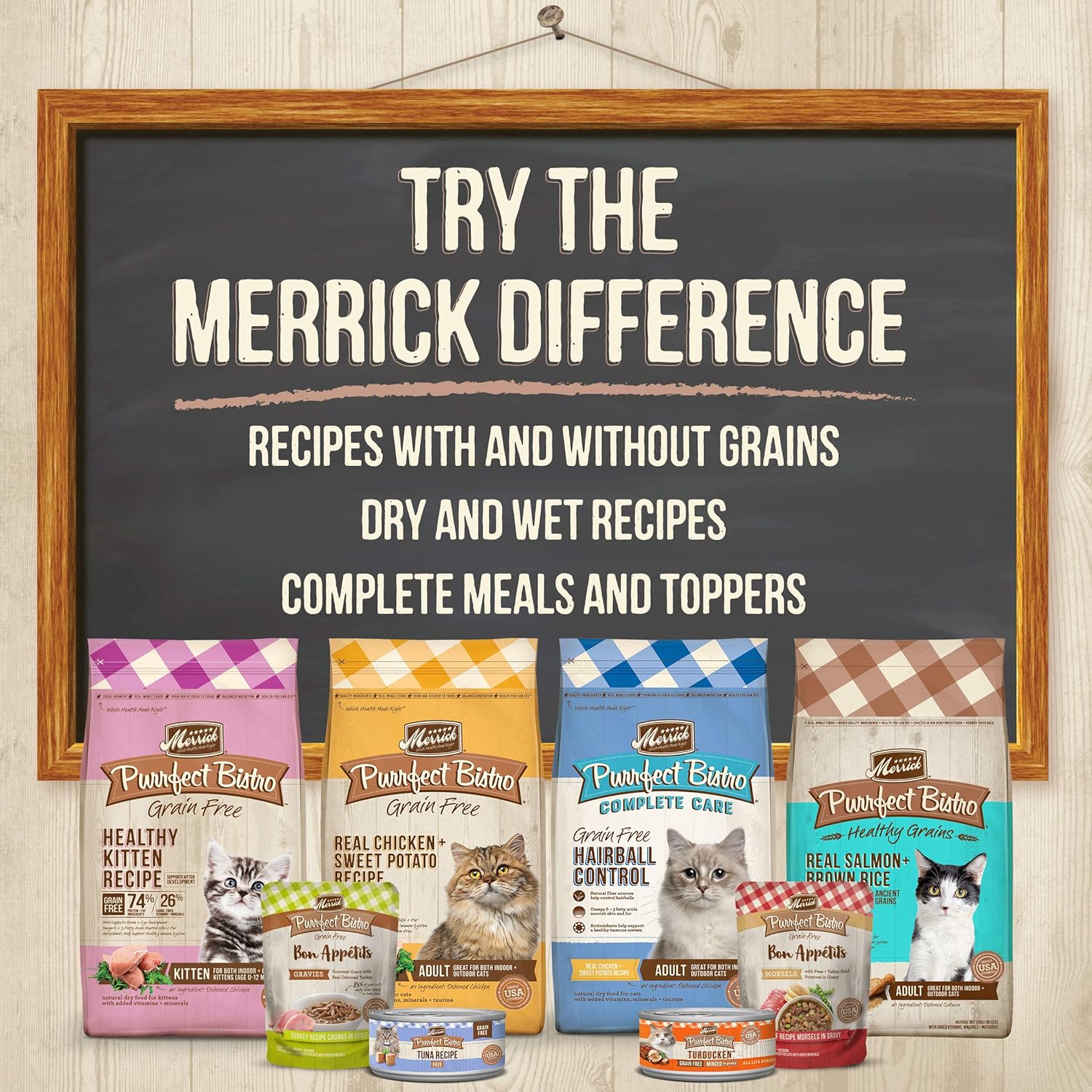 Merrick Purrfect Bistro Grain Free, Healthy, And Natural Dry Cat Food, Complete Care Sensitive Stomach Recipe - 12 lb. Bag9