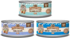 Merrick Purrfect Bistro Grain Free Premium Canned Pate Adult Wet Cat Food, Variety Pack Seafood Recipes - (Pack of 24) 5.5 oz. Cans