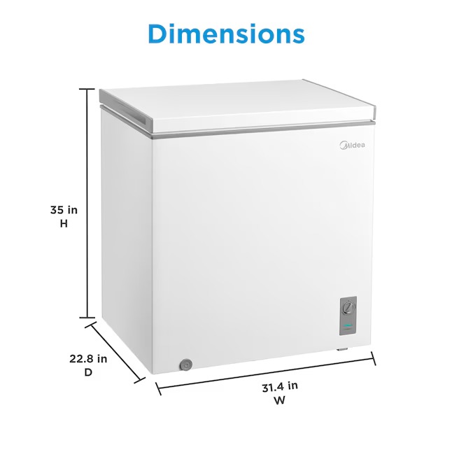 Midea 7-Cu. Feet Garage Ready Manual Defrost Chest Freezer Convertible to Refrigerator ( White ) MRC07M5CWW8_11zon