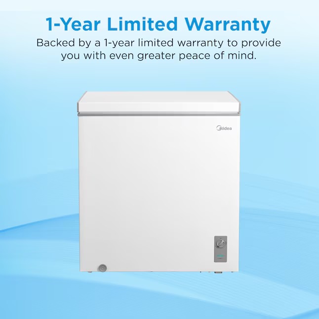 Midea 7-Cu. Feet Garage Ready Manual Defrost Chest Freezer Convertible to Refrigerator ( White ) MRC07M5CWW90_11zon