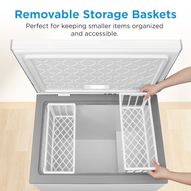 Midea 7-Cu. Feet Garage Ready Manual Defrost Chest Freezer Convertible to Refrigerator ( White ) MRC07M5CWWi_11zon