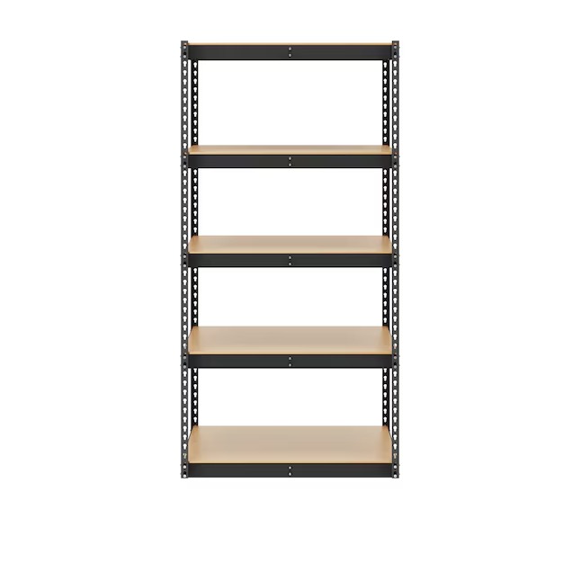MonsterRax Steel Heavy Duty 5-Tier Utility Shelving Unit (36-in W x 18-in D x 72-in H) Gray, (300-lb Capacity Per Shelf)1_11zon