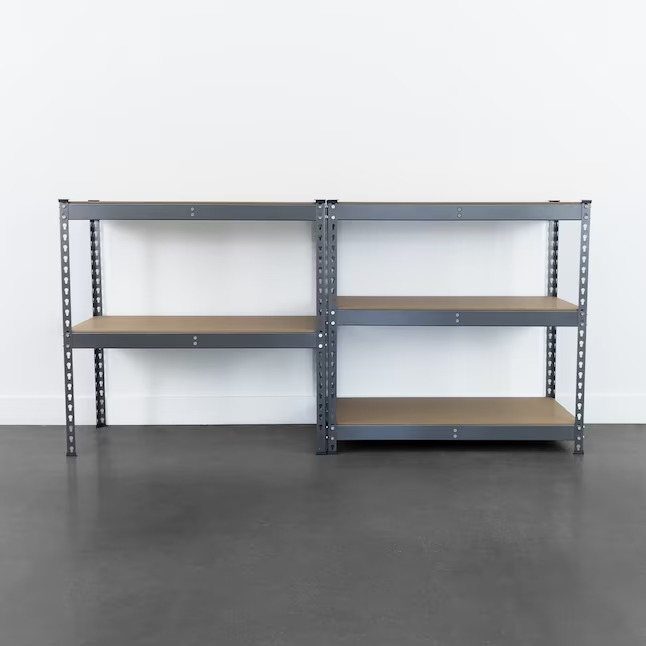 MonsterRax Steel Heavy Duty 5-Tier Utility Shelving Unit (36-in W x 18-in D x 72-in H) Gray, (300-lb Capacity Per Shelf)6_11zon