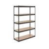 MonsterRax Steel Heavy Duty 5-Tier Utility Shelving Unit (48-in W x 18-in D x 72-in H) Gray, (300-lb Capacity Per Shelf)