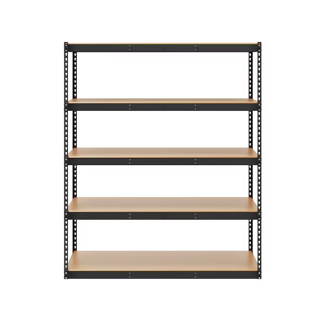 MonsterRax Steel Heavy Duty 5-Tier Utility Shelving Unit (60-in W x 18-in D x 72-in H), Gray, (300-lb Capacity Per Shelf)1_11zon