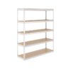 MonsterRax Steel Heavy Duty 5-Tier Utility Shelving Unit (60-in W x 18-in D x 72-in H) White, (300-lb Capacity Per Shelf)