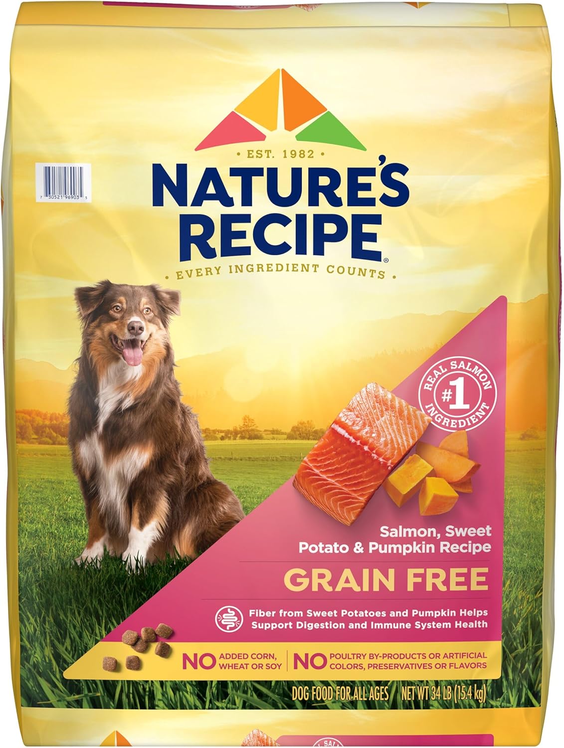 Nature′s Recipe Grain Free Salmon, Sweet Potato & Pumpkin Recipe Dry Dog Food, 34 lb. Bag Nature′s Recipe Grain Free Salmon, Sweet Potato & Pumpkin Recipe Dry Dog Food, 34 lb. Bag