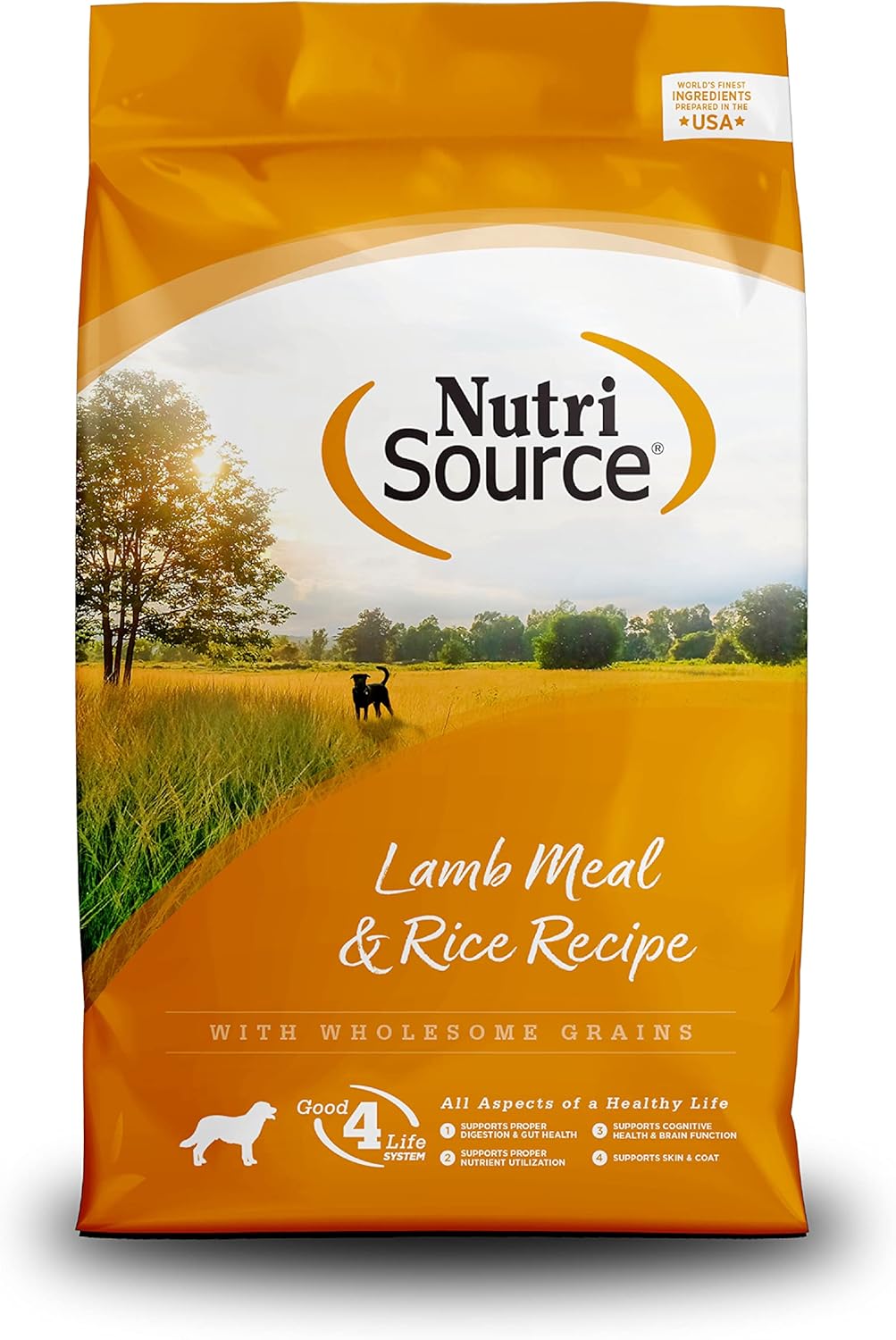 NutriSource Adult Dog Food, Made with Lamb Meal and Rice, with Wholesome Grains, 30LB, Dry Dog Food NutriSource Adult Dog Food, Made with Lamb Meal and Rice, with Wholesome Grains, 30LB, Dry Dog Food