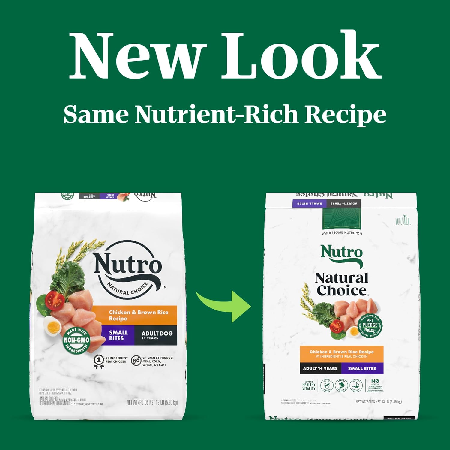Nutro Natural Choice Small Bites Adult Dry Dog Food, Chicken and Brown Rice Recipe, 13 lbs.2