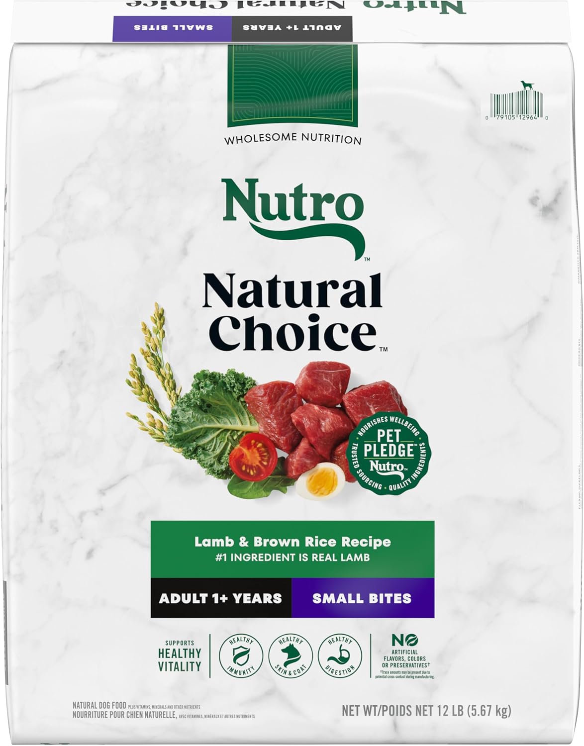 Nutro Natural Choice Small Bites Adult Dry Dog Food, Lamb and Brown Rice Recipe, 12 lbs. Nutro Natural Choice Small Bites Adult Dry Dog Food, Lamb and Brown Rice Recipe, 12 lbs.