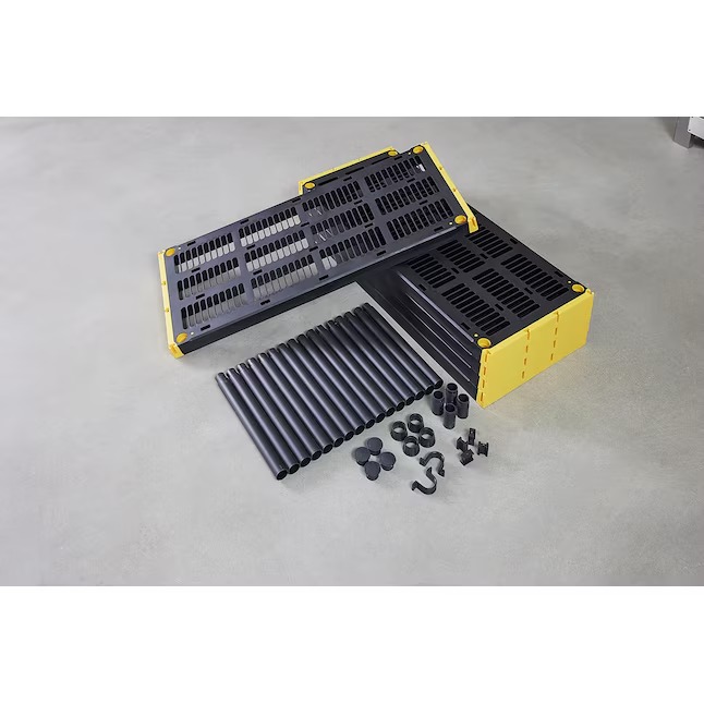 Project Source Commander Plastic Heavy Duty 5-Tier Utility Shelving Unit (48-in W x 20-in D x 72-in H), Black, (200-lb Capacity Per Shelf)4_11zon