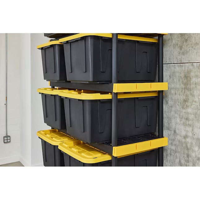 Project Source Commander Plastic Heavy Duty 5-Tier Utility Shelving Unit (48-in W x 20-in D x 72-in H), Black, (200-lb Capacity Per Shelf)5_11zon
