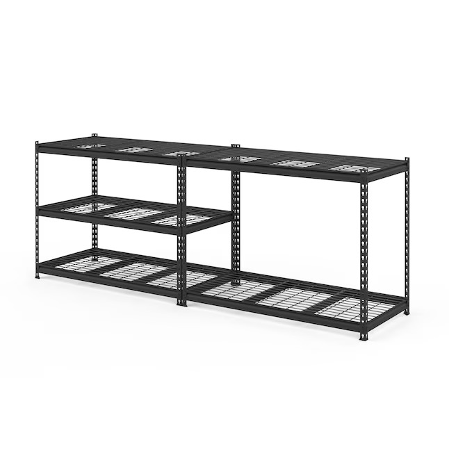 Project Source Metal Heavy Duty 5-Tier Utility Shelving Unit (36-in W x 18-in D x 72-in H), Black, (1000-lb Capacity Per Shelf)5_11zon