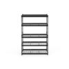 Project Source Metal Heavy Duty 5-Tier Utility Shelving Unit (48-in W x 24-in D x 72-in H), Black, (1000-lb Capacity Per Shelf)