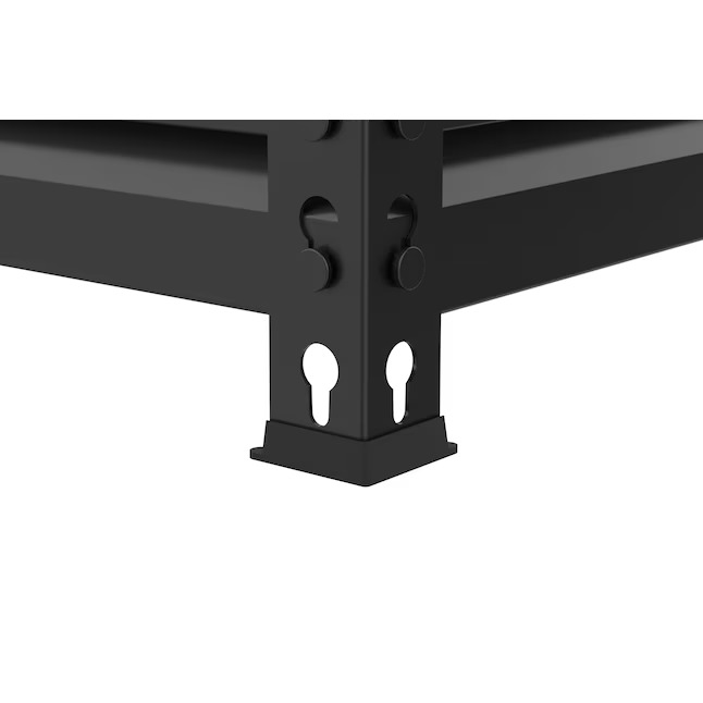 Project Source Particleboard Heavy Duty 5-Tier Utility Shelving Unit (48-in W x 24-in D x 72-in H), Black, (800-lb Capacity Per Shelf)9_11zon