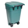 Project Source TB0135 50-Gallon Green Plastic Wheeled Outdoor Hinged Lid Trash Can