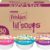 Purina Friskies Grain Free Wet Cat Food Lickable Cat Treats Variety Pack, Lil' Soups With Salmon, Tuna or Shrimp - (Pack of 30) 1.2 oz. Cups