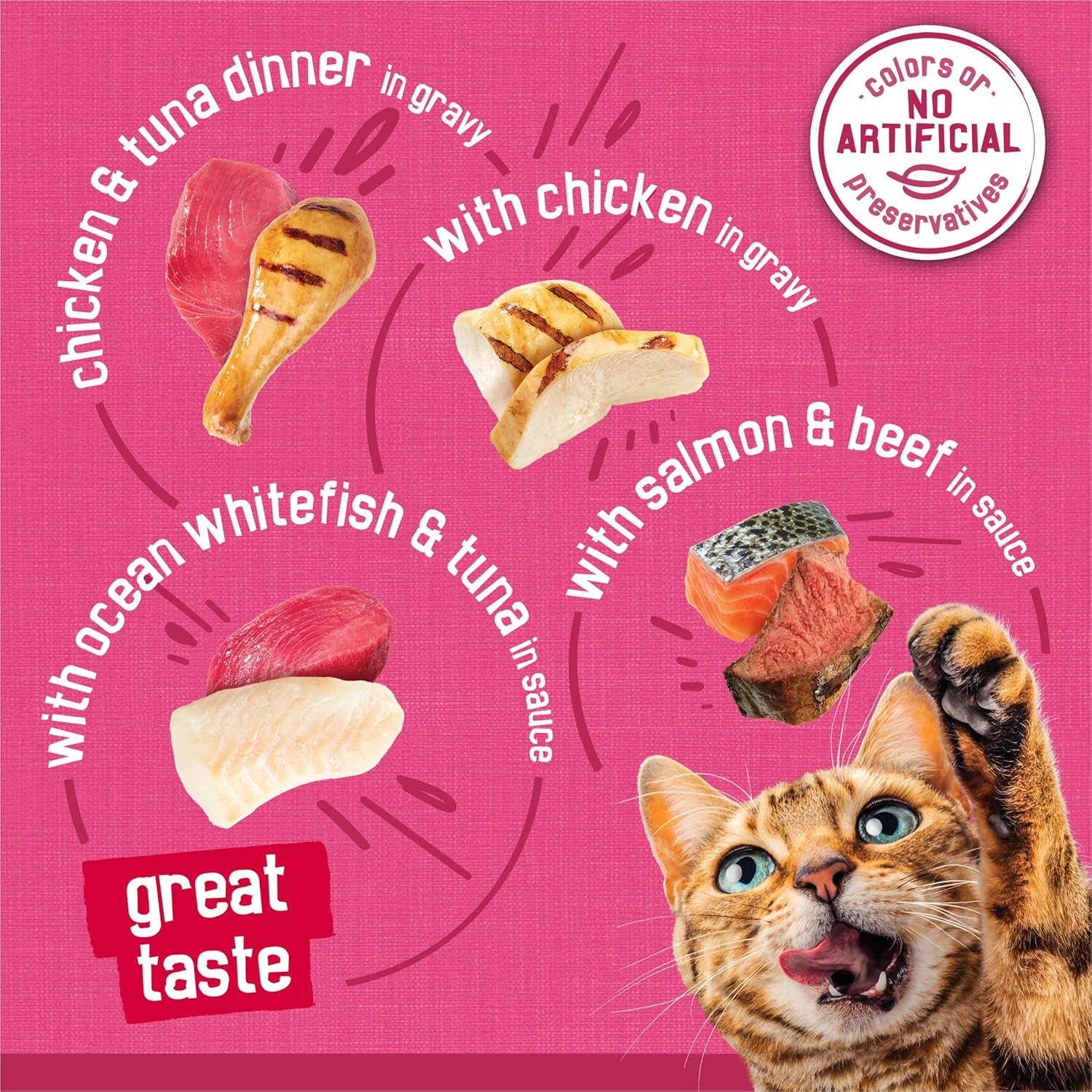 Purina Friskies Gravy Wet Cat Food Variety Pack, Surfin’ and Turfin’ Prime Filets Favorites - 48 ct. Can5