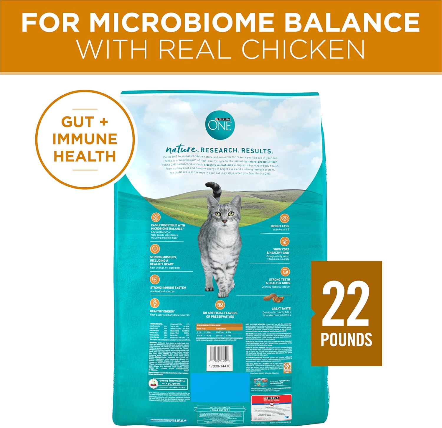 Purina ONE Natural Dry Cat Food, Tender Selects Blend With Real Chicken - 22 lb. Bag7