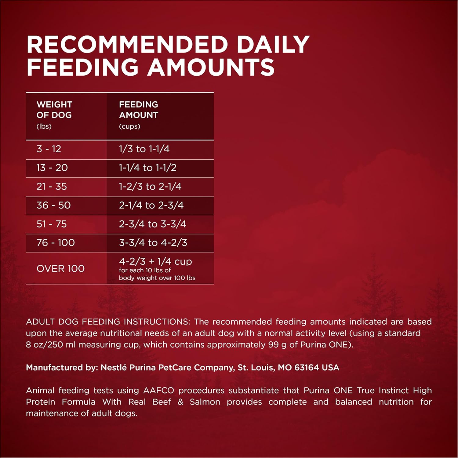 Purina ONE Natural High Protein Dry Dog Food Dry True Instinct with Real Beef and Salmon With Bone Broth and Added Vitamins, Minerals and Nutrients - 15 lb. Bag11