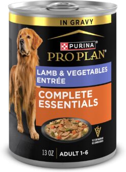 Purina Pro Plan Complete Essentials Lamb and Vegetables Entree in Wet Dog Food Gravy - (Pack of 12) 13 oz. Cans