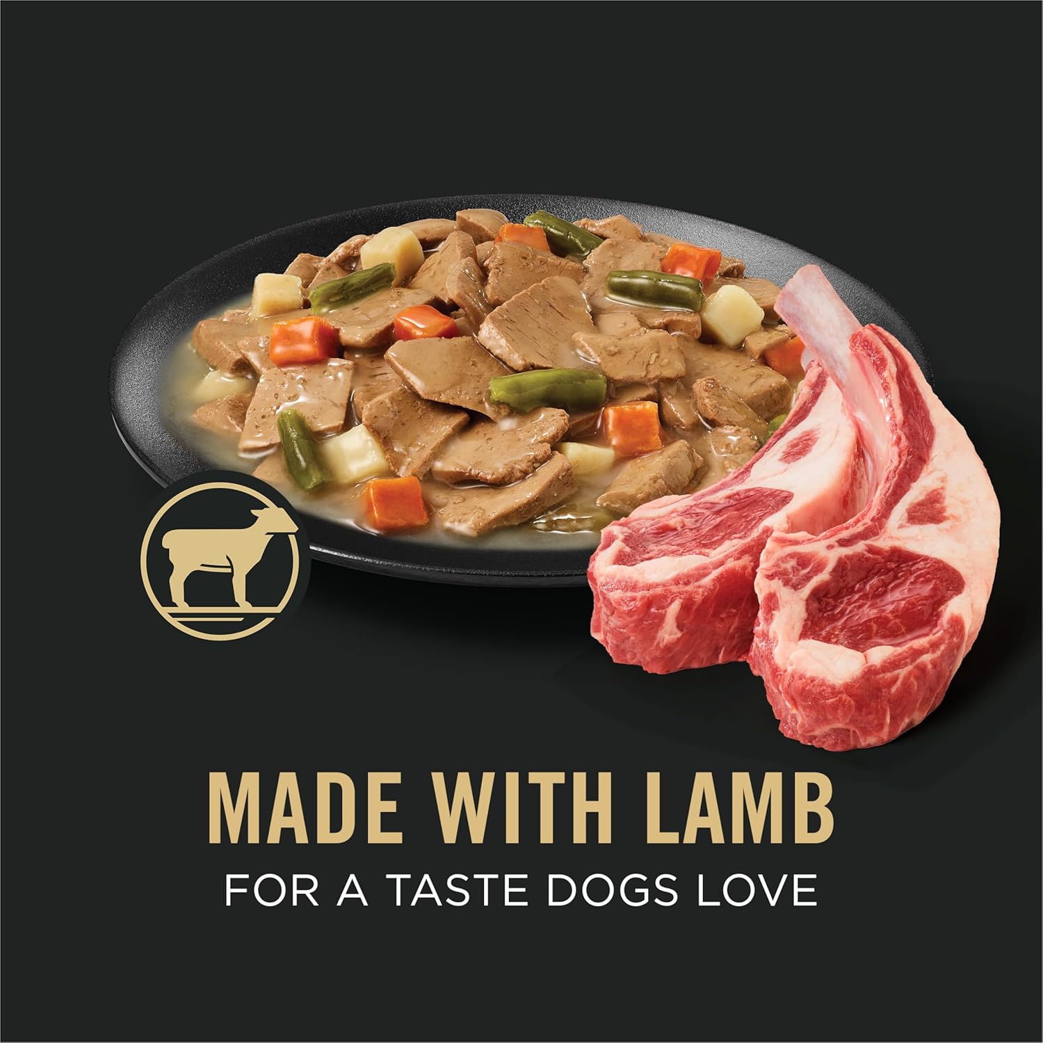Purina Pro Plan Complete Essentials Lamb and Vegetables Entree in Wet Dog Food Gravy - (Pack of 12) 13 oz. Cans3