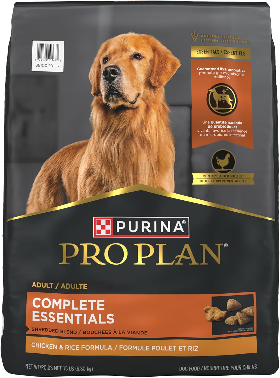 Purina Pro Plan Complete Essentials Shredded Blend Chicken and Rice Dog Food Dry Formula with Probiotics for Dogs - 15 lb. Purina Pro Plan Complete Essentials Shredded Blend Chicken and Rice Dog Food Dry Formula with Probiotics for Dogs - 15 lb.
