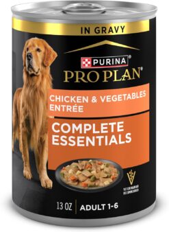 Purina Pro Plan Complete Essentials Slices Chicken and Vegetables Entree in Wet Dog Food Gravy - (Pack of 12) 13 oz. Cans
