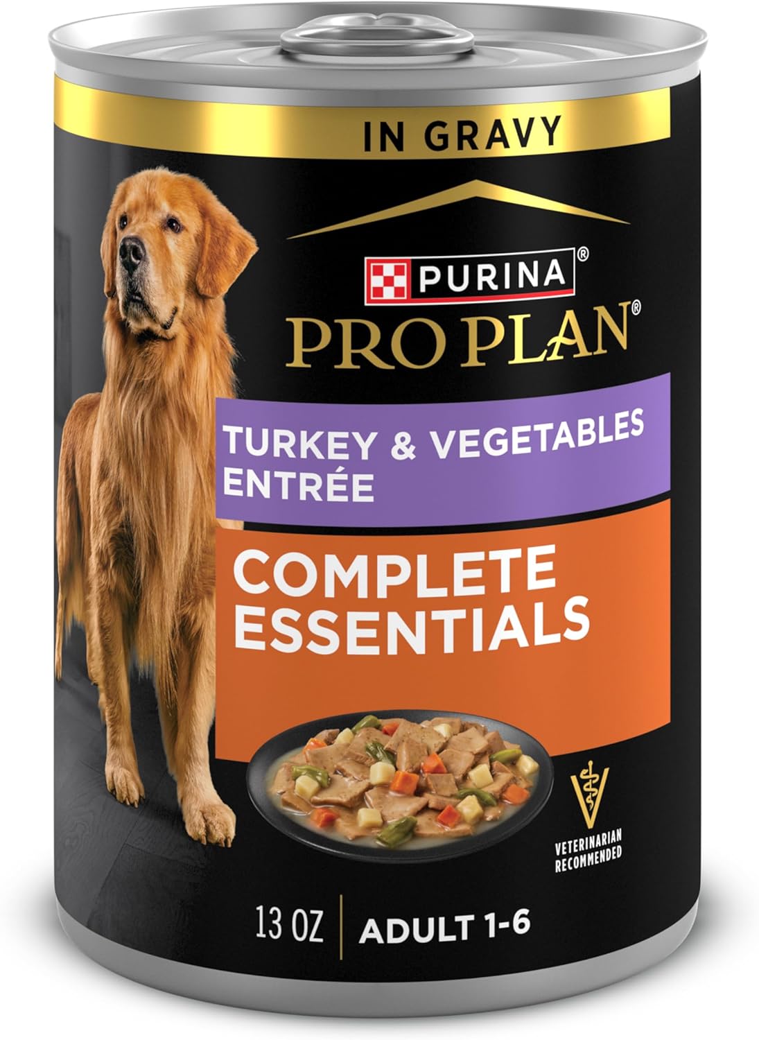 Purina Pro Plan Complete Essentials Turkey and Vegetables Entree In Wet Dog Food Gravy - (Pack of 12) 13 oz. Cans Purina Pro Plan Complete Essentials Turkey and Vegetables Entree In Wet Dog Food Gravy - (Pack of 12) 13 oz. Cans